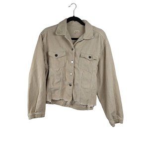 M POL Beige Corduroy Button-Up Jacket western
